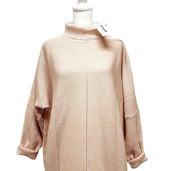 Womens Knitted Sweater Dress Fall Long Sleeve Turtleneck over Size Dress Size M - Picture 16 of 16